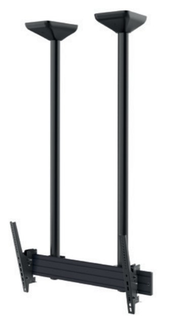 Hagor PLD Single HD Staffa da Soffitto per TV 75-100 Pollici Nero - Portata 100 kg, VESA 900x600, Altezza Regolabile