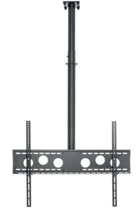 Hagor HA DH 400 - 700 L - Staffa da soffitto per display singolo 55-75 pollici, max VESA 800x600, lunghezza regolabile 400-700 mm, montaggio in modalità paesaggio o ritratto