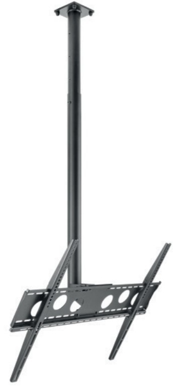 Hagor HA DH 400 - 700 L - Staffa da soffitto per display singolo 55-75 pollici, max VESA 800x600, lunghezza regolabile 400-700 mm, montaggio in modalità paesaggio o ritratto