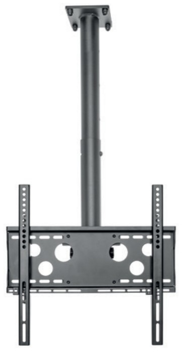 Hagor HA DH 900 - 1600 S Staffa da Soffitto per Display Singolo 32-50 Pollici Nero - Lunghezza Regolabile 900-1600mm, Max VESA 400x400