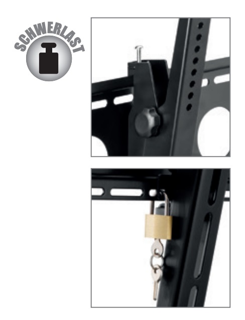 Hagor WH 120 T - HD Staffa da Parete Inclinabile 75-130