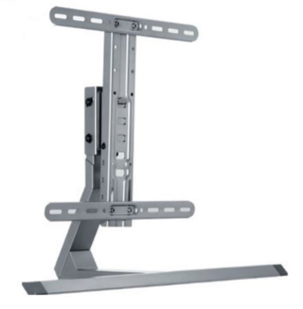 Hagor HA Tablestand Supporto da Tavolo per TV 32-55'' (81-140 cm) con Altezza Regolabile, Max VESA 400x400, Portata 40 kg, Argento