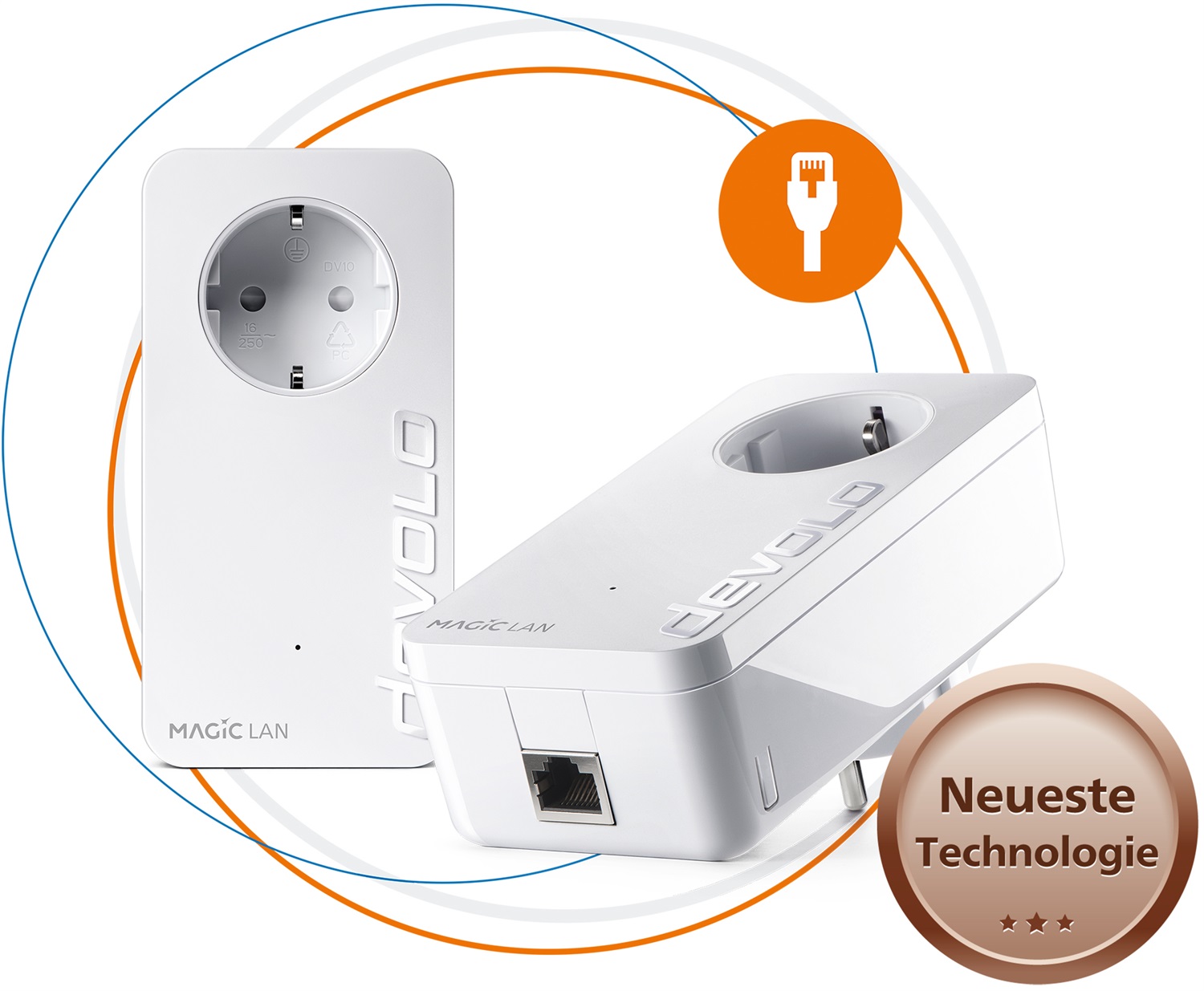 Devolo Magic 1 LAN Starter Kit 1-1-2 - Powerline 1200 Mbit/s, 2 Adattatori Ethernet LAN, Bianco