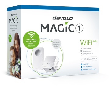 Devolo Magic 1 WiFi Mini Starter Kit CPL - Fino a 1200 Mbit/s, 2 Adattatori CPL, Porta Ethernet, Wi-Fi Bianco