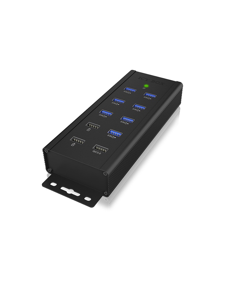 ICY BOX IB-HUB1703-QC3 USB 3.2 Gen 1 (3.1 Gen 1) Type-B 5000 Mbit/s Nero