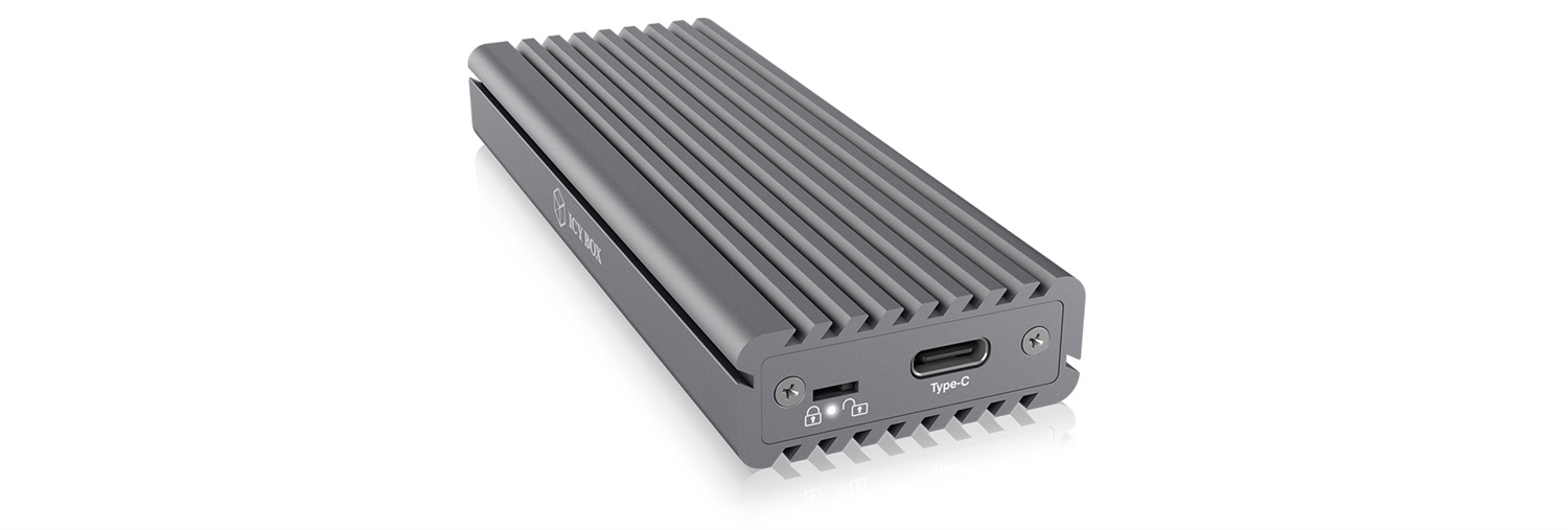 ICY BOX IB-1817M-C31 Enclosure SSD M.2 NVMe in Alluminio, USB 3.1 Type-C, Fino a 10 Gbit/s, Compatibile con SSD fino a 2TB