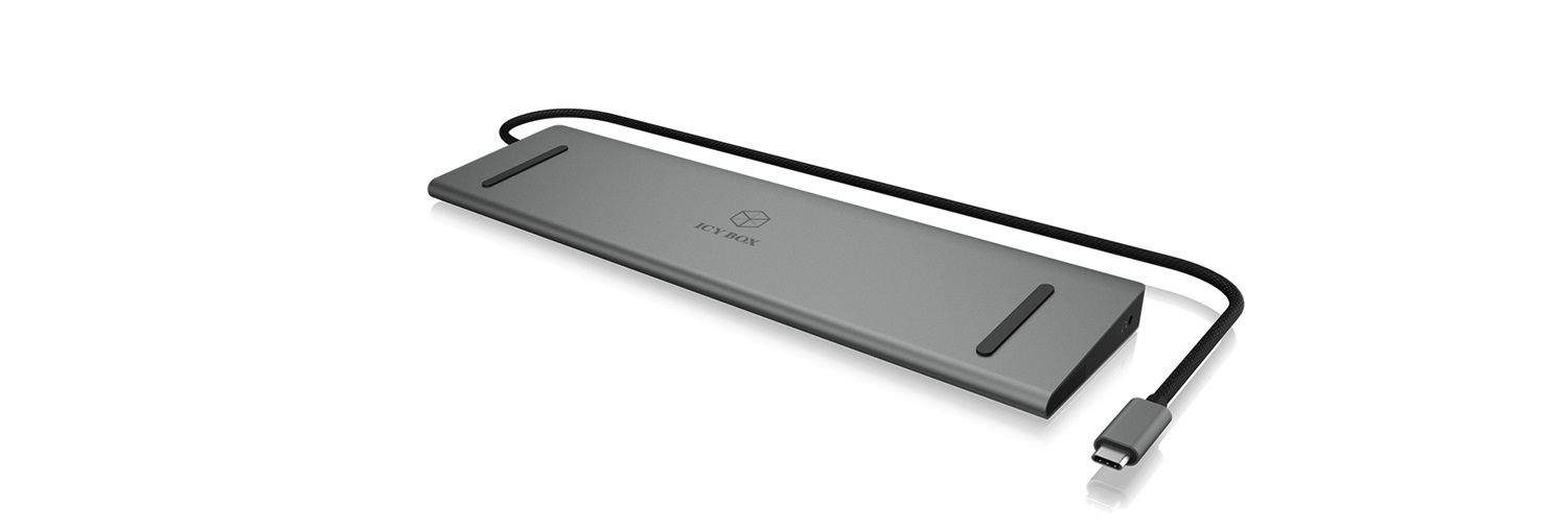 ICY BOX IB-DK2106-C Docking Station USB-C 11-in-1 con 2x HDMI, 1x VGA, 3x USB 3.0, Alimentazione 100W, Gigabit Ethernet