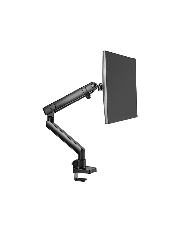 ICY BOX IB-MS313-T Supporto da Tavolo per Monitor fino a 32 Pollici (81 cm), Fino a 8 kg, VESA 75x75/100x100, Girevole e Inclinabile, in Acciaio
