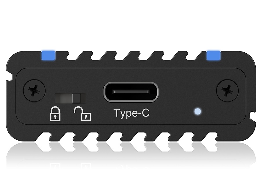ICY BOX IB-1824ML-C31 - Case Esterno per SSD M.2 NVMe USB-C 3.2 con Illuminazione LED