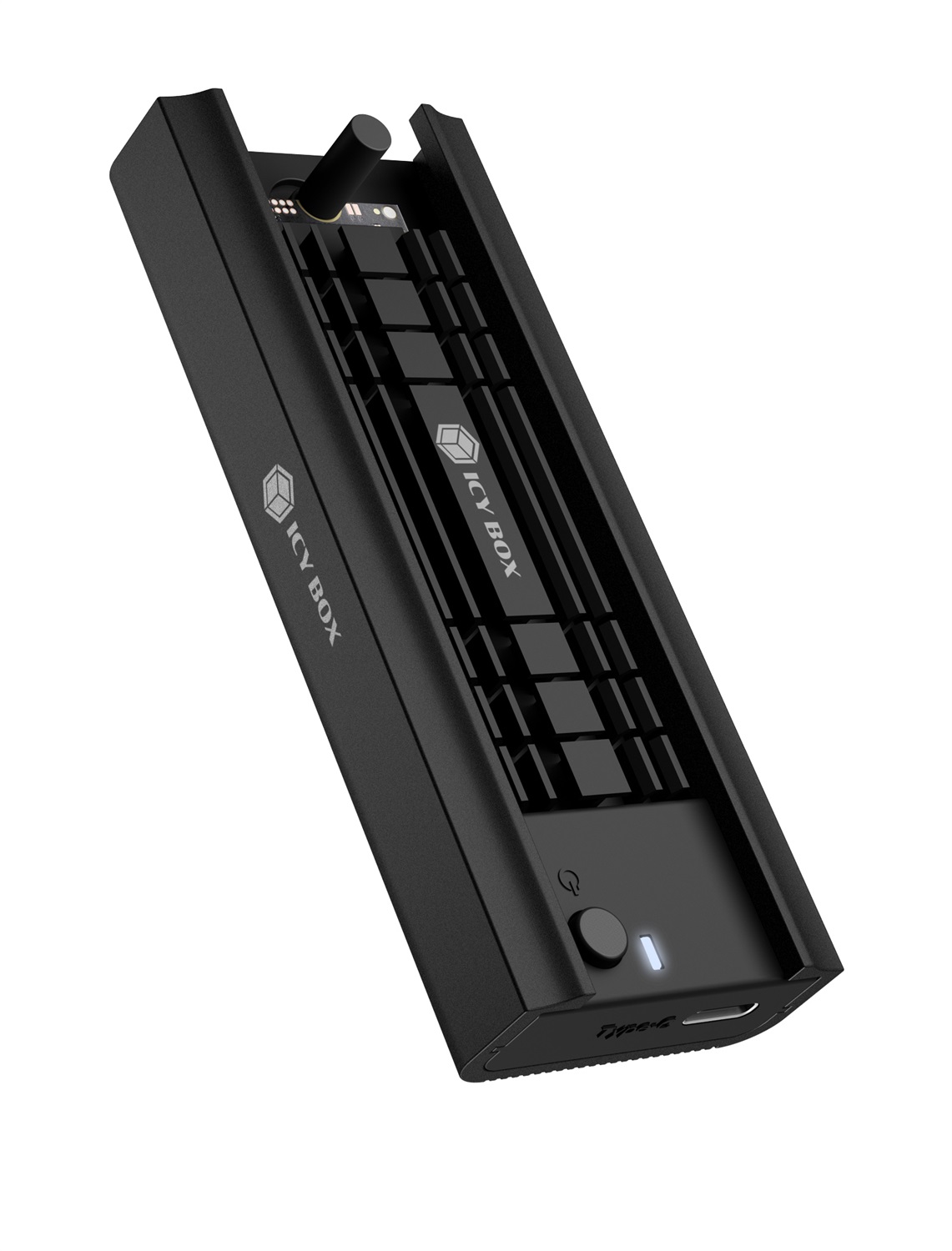 ICY BOX IB-180MC-C31 Docking Station per SSD M.2 NVMe e SATA, USB 3.2 Gen 2 Type-C, Alluminio, fino a 2 TB