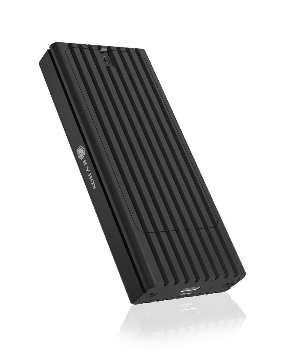 ICY BOX IB-1917M-C32 - Box Esterno SSD M.2 PCIe 3.0, USB 3.2 Gen 2x2, 20 Gbit/s, Alluminio Nero