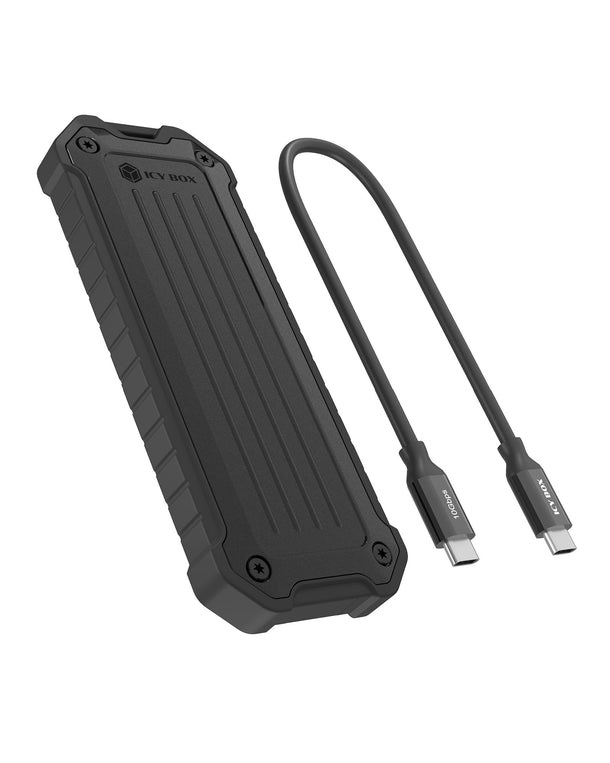 Icybox Box SSD Esterno IB-1827MCP-C31 per NVMe M.2/SATA - Antiurto, Antipolvere, USB 3.2 Gen 2 Type-C, 10Gbps