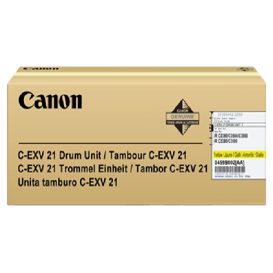 Canon C-EXV 21 Tamburo Originale Giallo - 53.000 Pagine, Compatibile con IR-2380i, IR-2880, IR-2880i, IR-3080i, IR-3380, IR-3380i, IR-3580i, IR-3880, IR-3880i