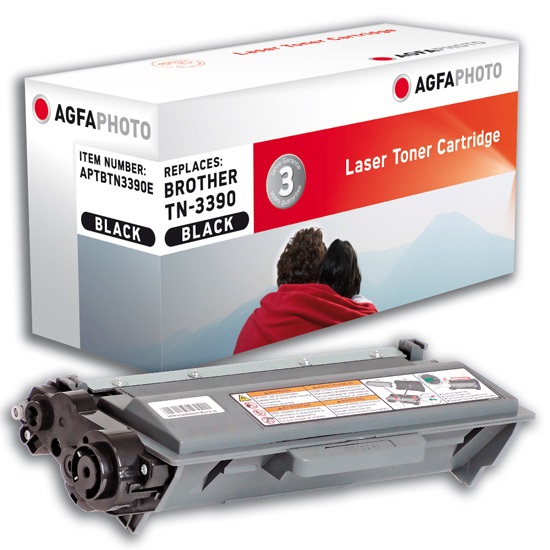 Agfa Photo APTBTN3390E Cartuccia Toner Nero Originale - 1 Pezzo, ~12000 Pagine, Compatibile con HL-6180DW, DCP-8250DN, MFC-8950DW
