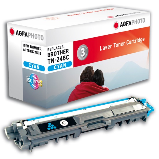 AgfaPhoto APTBTN245CE Cartuccia Toner Ciano - 2200 Pagine, Compatibile con HL-3140CW, HL-3150CDW, HL-3170CDW e Altri Modelli