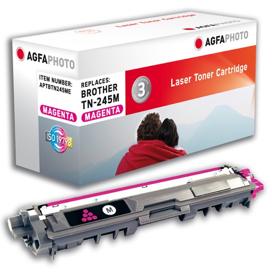 AgfaPhoto APTBTN245ME Cartuccia Toner Magenta - 1 pz, ~2200 Pagine, Compatibile con Brother