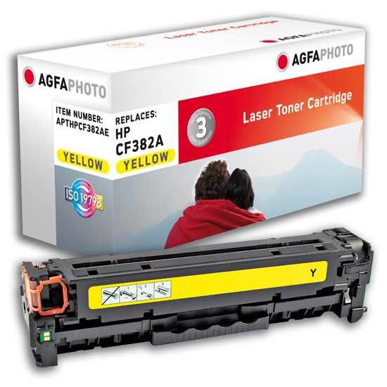 Agfa Photo APTHPCF382AE Cartuccia Toner Giallo 1 pz - ~2700 Pagine, Compatibile con LaserJet Pro 400