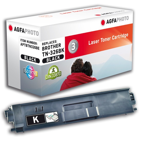 Agfa Photo APTBTN326BE Cartuccia Toner Nero Originale - Fino a 4000 Pagine, Compatibile con Brother