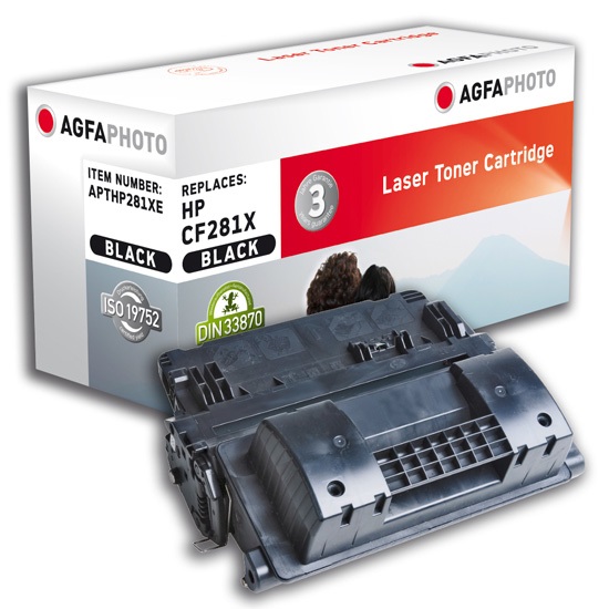 Agfa Photo APTHP281XE Toner Nero - Produzione ~25000 Pagine, Compatibile con HP CF281X (81X), 1 Pz