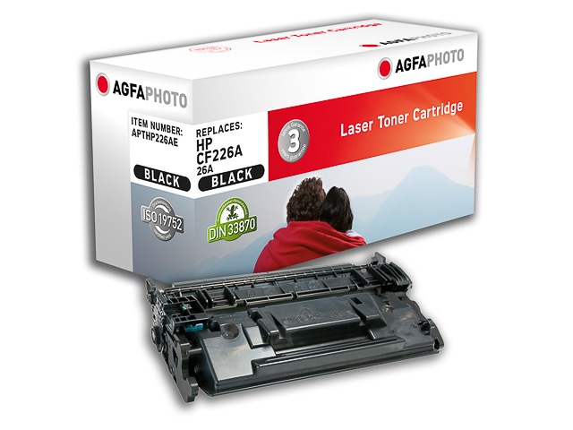 AgfaPhoto APTHP226AE Cartuccia Toner Nero 1 pz - Fino a 3100 Pagine, Compatibile con LaserJet Pro