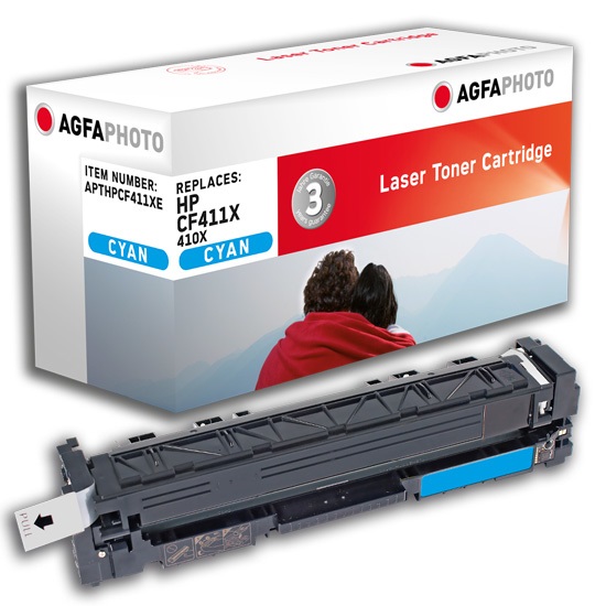 AgfaPhoto APTHPCF411XE Cartuccia Toner Ciano Compatibile - Fino a 5000 Pagine, 1 Pz