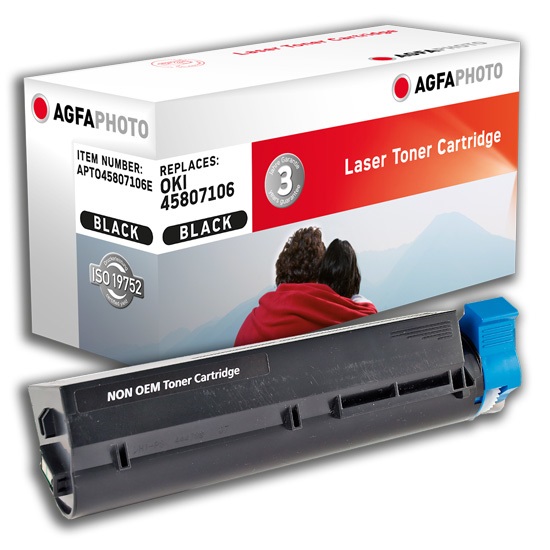 AgfaPhoto APTO45807106E Cartuccia Toner Originale Nero - ~7000 Pagine, Compatibile con B412dn, B432dn, B512dn, MB472dnw, MB492dn, MB562dnw