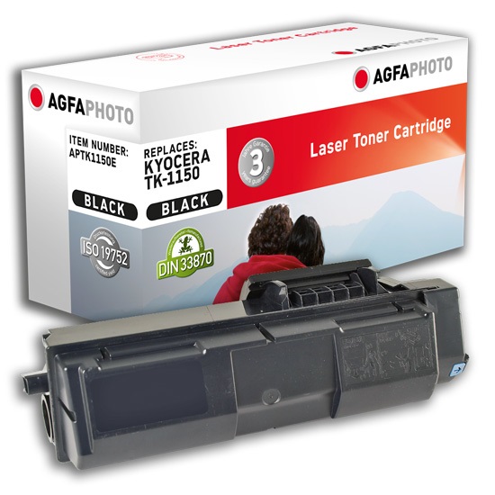 Agfa Photo APTK1150E Cartuccia Toner Nero - 1 pz, Resa ~3000 Pagine, Compatibile con ECOSYS