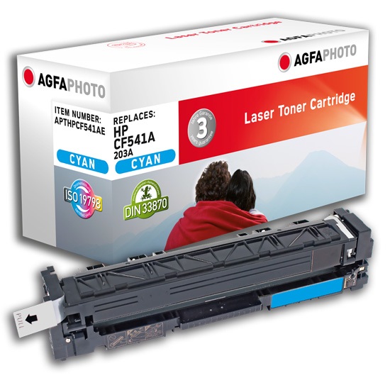 AgfaPhoto APTHPCF541AE Toner Ciano Originale - Fino a 1300 Pagine - Compatibile con Color LaserJet Pro