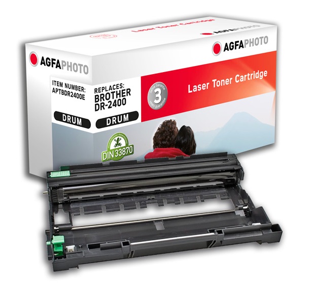 Agfa Photo APTBDR2400E Tamburo per Stampante Compatibile - 12000 Pagine, 1 Pz, Adatto per DCP-L2530DW, MFC-L2710DW e Altri Modelli