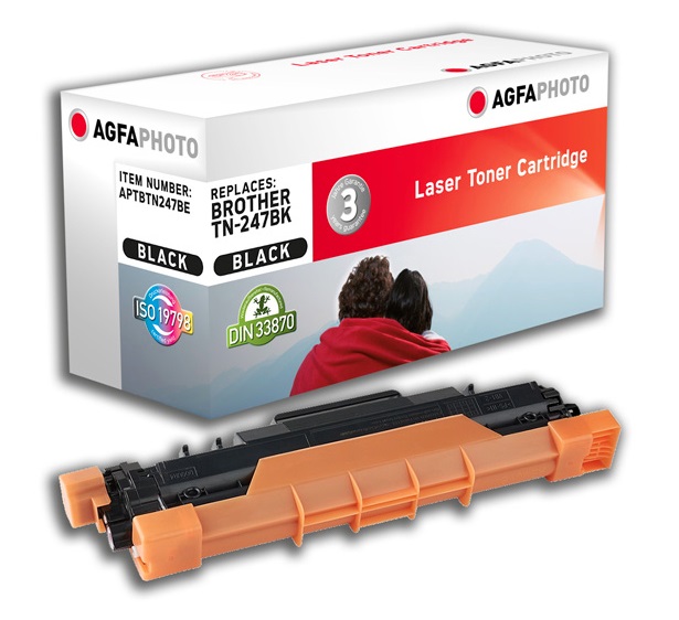 AgfaPhoto APTBTN247BE Cartuccia Toner Nero Compatibile - Fino a 3000 Pagine, 1 Pz