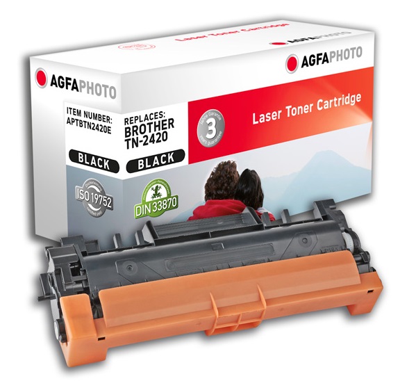 AgfaPhoto APTBTN2420E Cartuccia Toner Nero Compatibile - 1 pz, Resa di circa 3000 Pagine