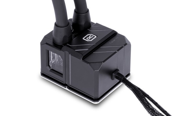 Alphacool Pro Aurora 420 CPU AIO - Kit di raffreddamento a liquido 14 cm, D-RGB, Nero e Bianco