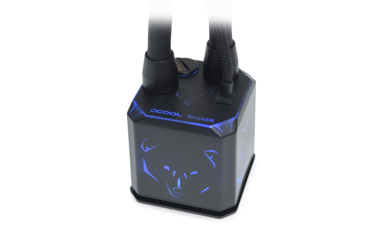 ALPHACOOL Eisbaer Aurora HPE Edition 360 - Raffreddatore a liquido AIO con radiatore in rame e ventole Aurora Rise da 120 mm