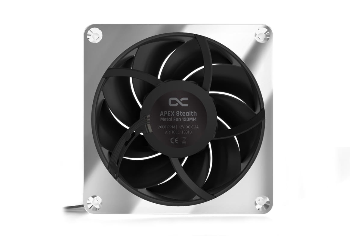 Alphacool Apex Stealth Metall Ventilatore 120 mm - 2000 RPM, Design Elegante in Metallo