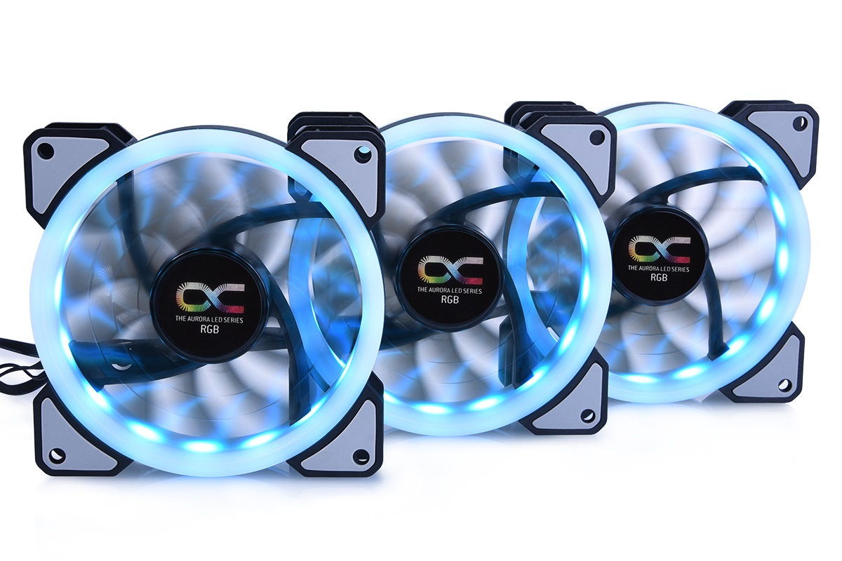 Alphacool Ventola Eiszyklon Aurora LUX Digital RGB - Kit da 3 ventole 120mm con alta efficienza e illuminazione RGB