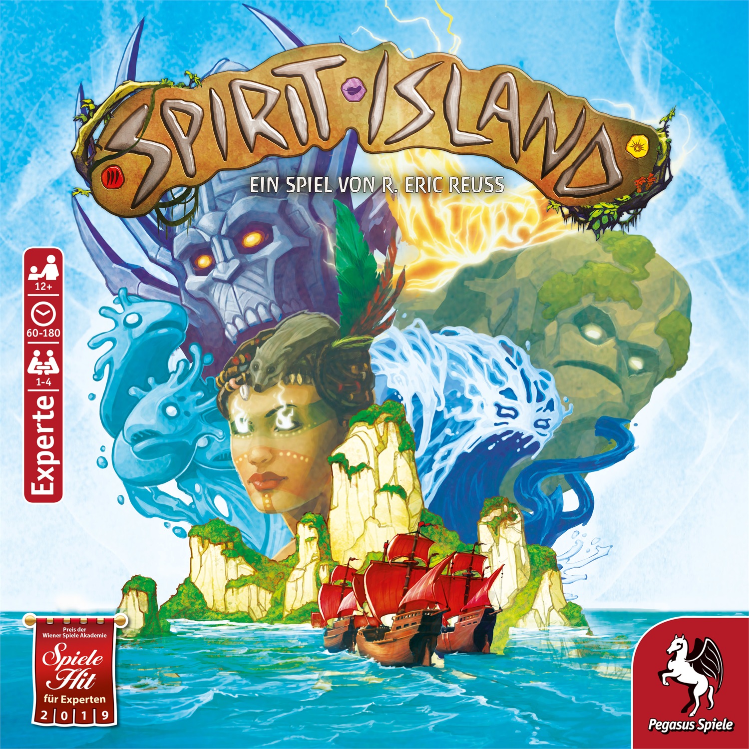 Pegasus Spiele Spirit Island - Gioco di strategia cooperativa per 1-4 giocatori, edizione tedesca, durata 60-120 minuti