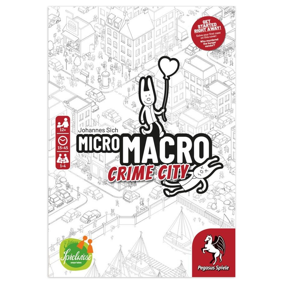 Pegasus Spiele MicroMacro: Crime City - Gioco da tavolo per 1-4 giocatori, età 12 , tempo di gioco 15-45 minuti