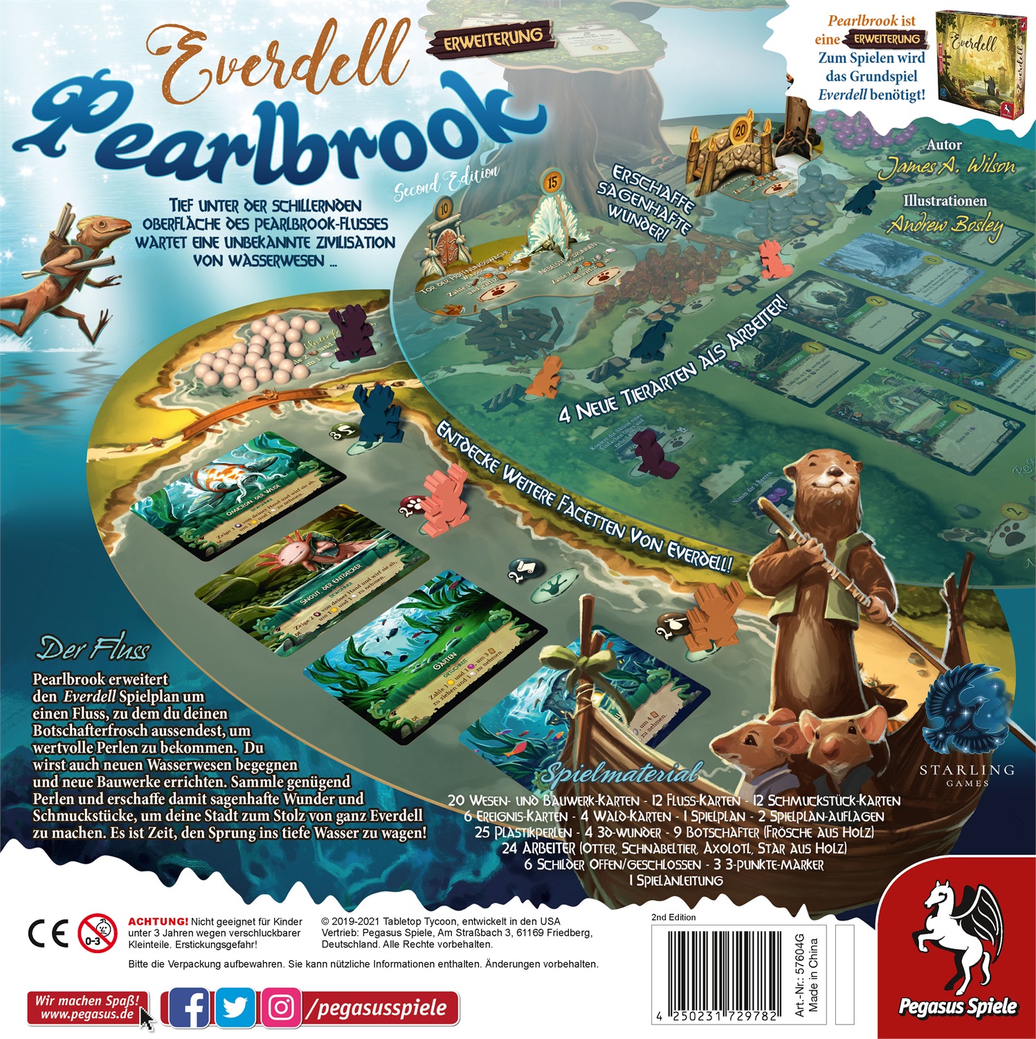 Pegasus Spiele Everdell - Pearlbrook, 2. Edizione - Gioco da Tavolo per Intenditori - Durata 90 min