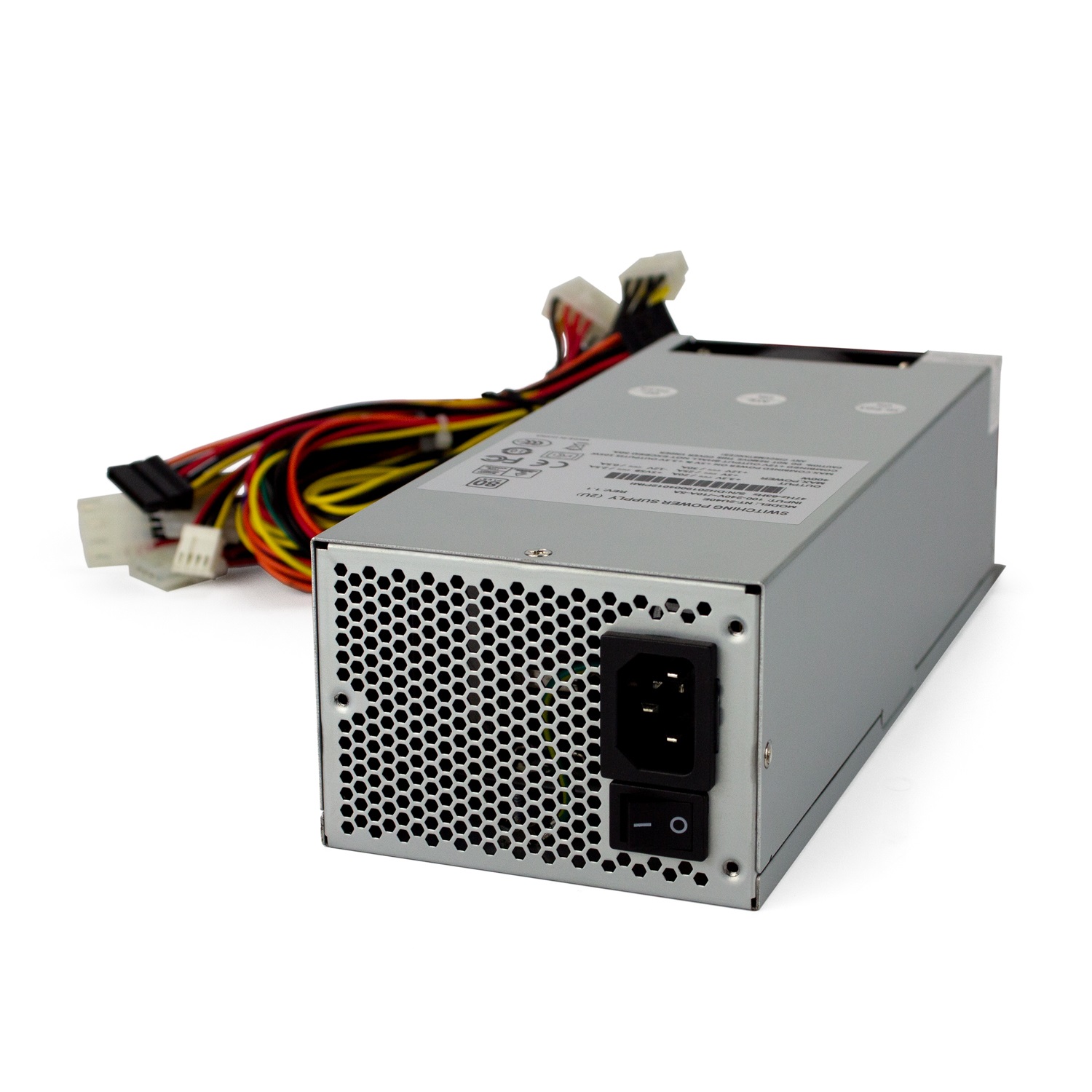 Fantec NT-2U60E Alimentatore 600 W ATX/EPS per 2U e 3U, Active PFC, 100 V-240 V, Dimensioni 101x261x72 mm