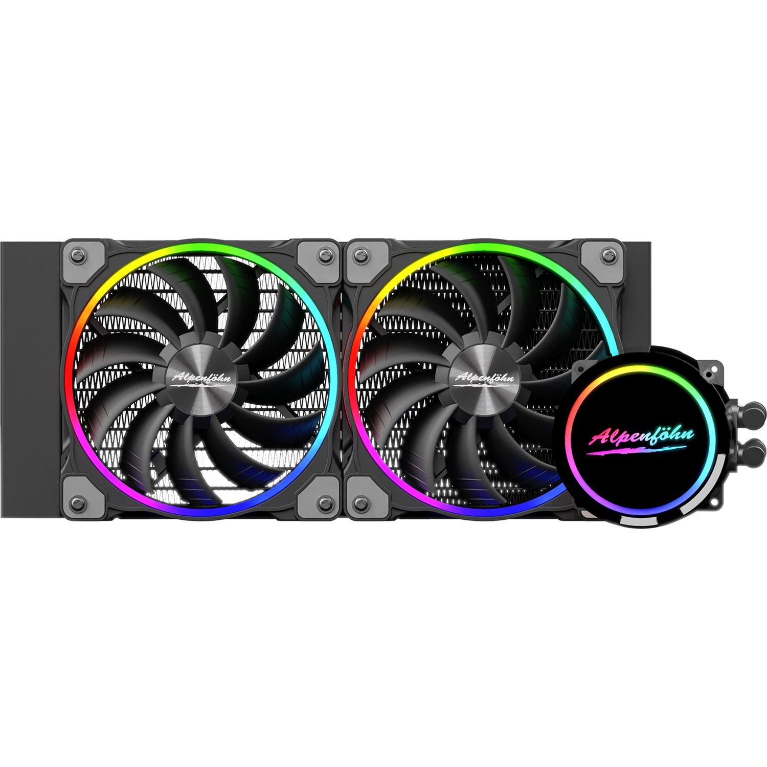 Alpenföhn Gletscherwasser 240 Dissipatore a Liquido All-in-One con Illuminazione RGB - 240mm, Flusso d'Aria 132,4 m³/h, Emissione Acustica 17,8 dB