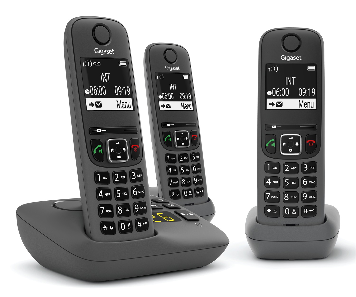 Gigaset AE690A Telefono Cordless Antracite con Identificatore di Chiamata e Design Ergonomico