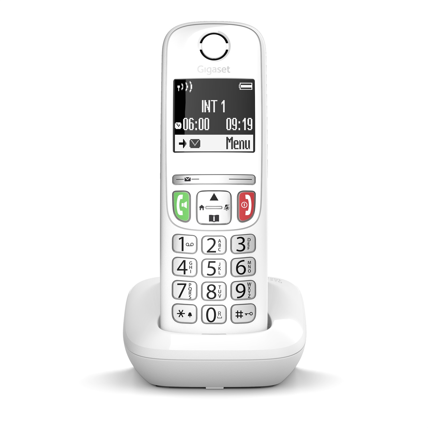 Gigaset E270 Telefono DECT Cordless Bianco con Vivavoce, Tasti Grandi e Identificatore di Chiamata