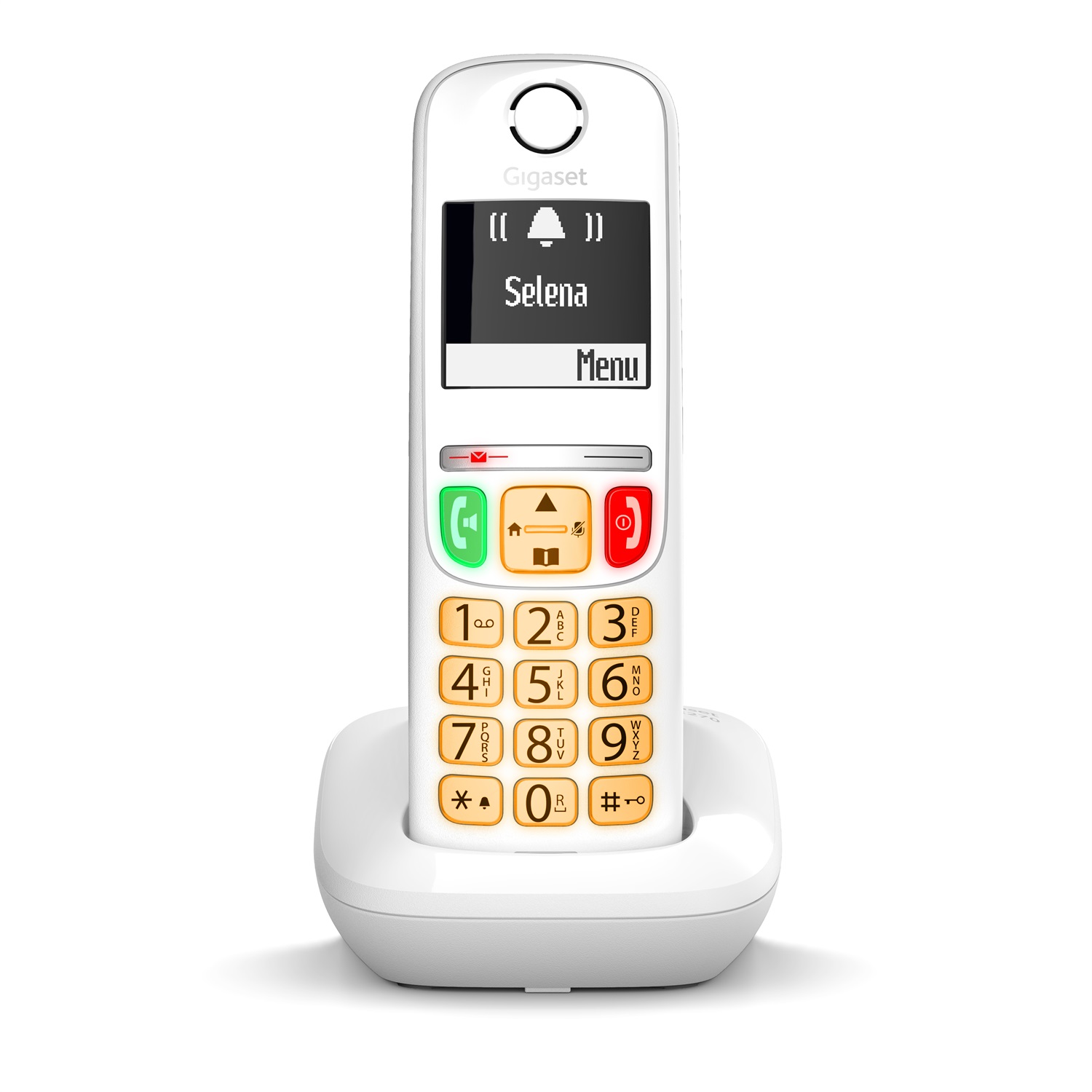 Gigaset E270 Telefono DECT Cordless Bianco con Vivavoce, Tasti Grandi e Identificatore di Chiamata