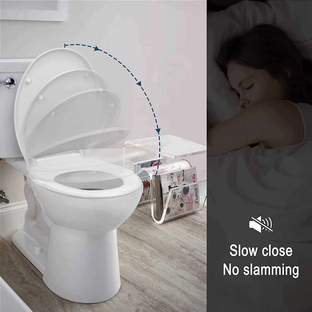 Woltu WS2584 sedile WC Plastica Bianco