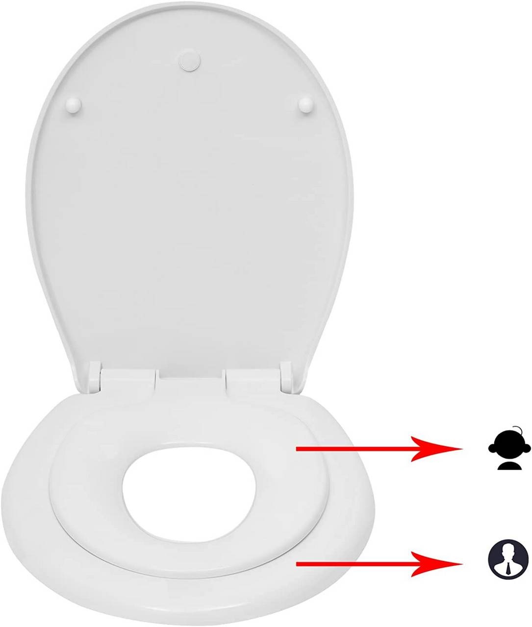 Woltu WS2584 sedile WC Plastica Bianco