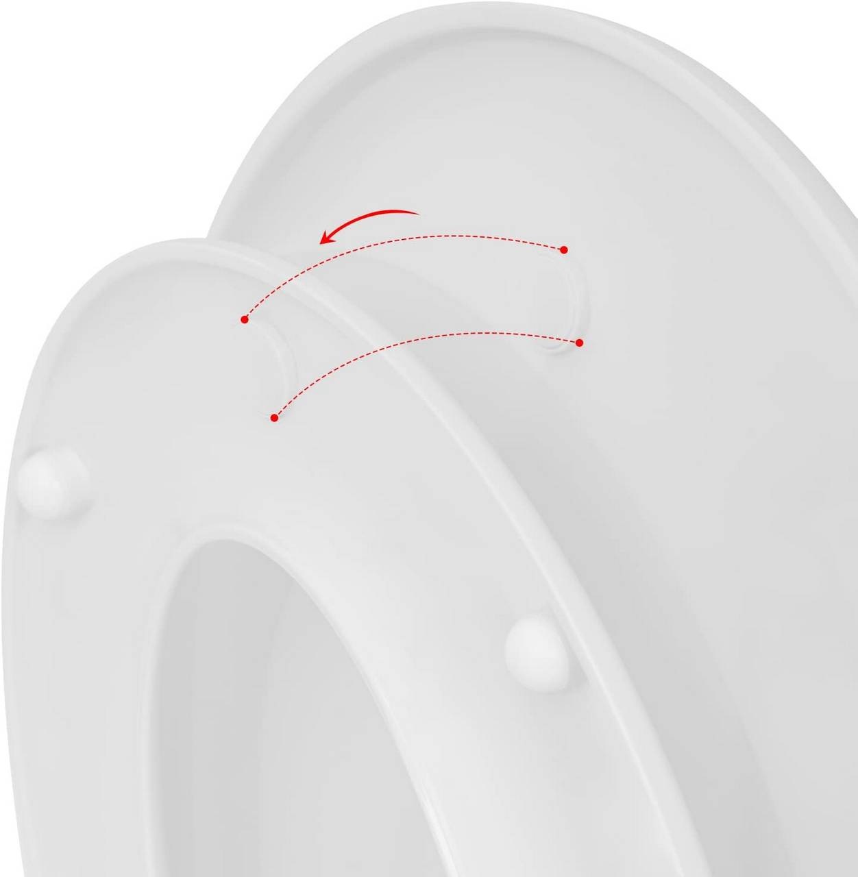 Woltu WS2584 sedile WC Plastica Bianco