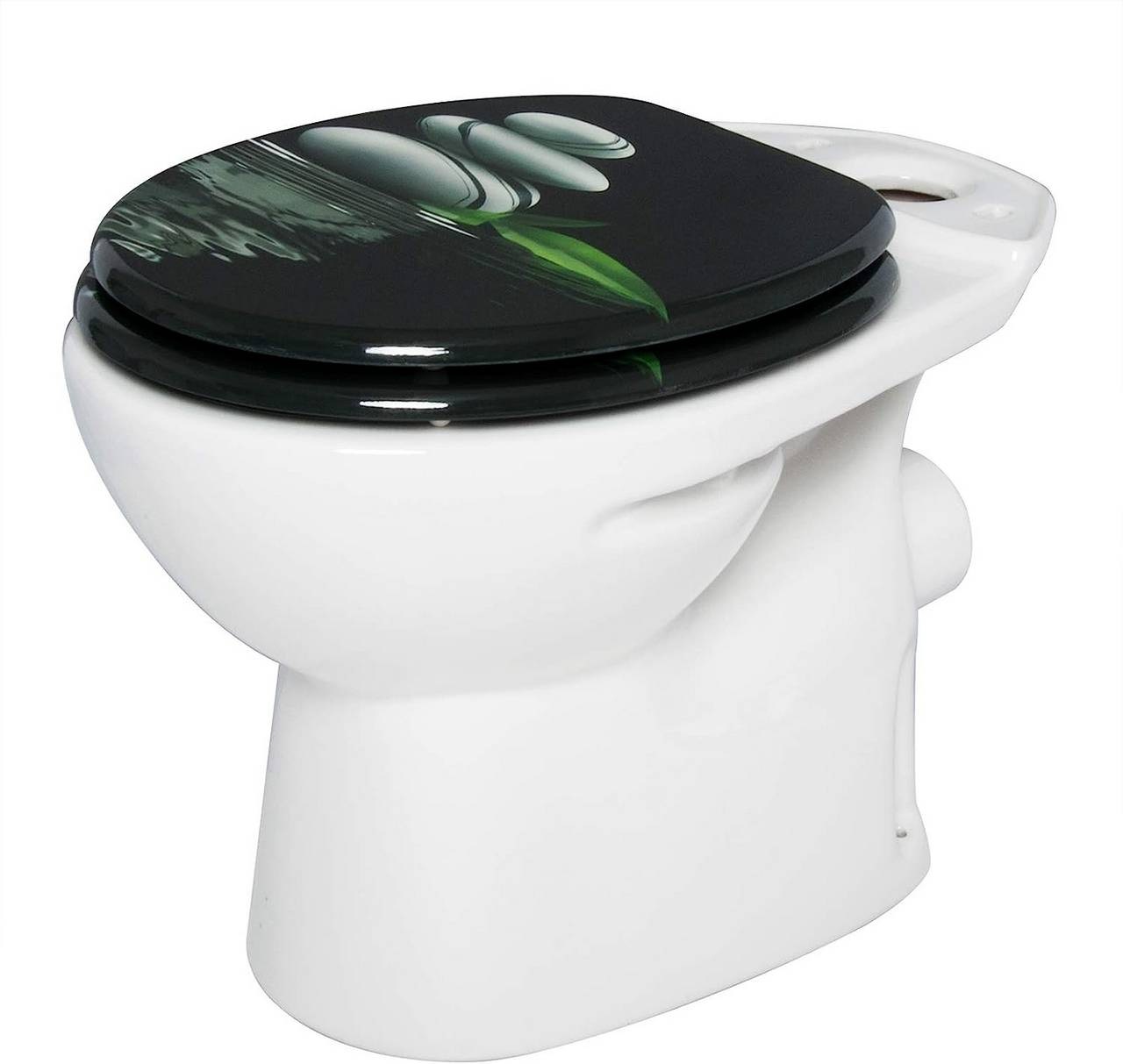 WOLTU Sedile WC Antibatterico in MDF con Cerniera Softclose, Facile da Montare, Forma di O