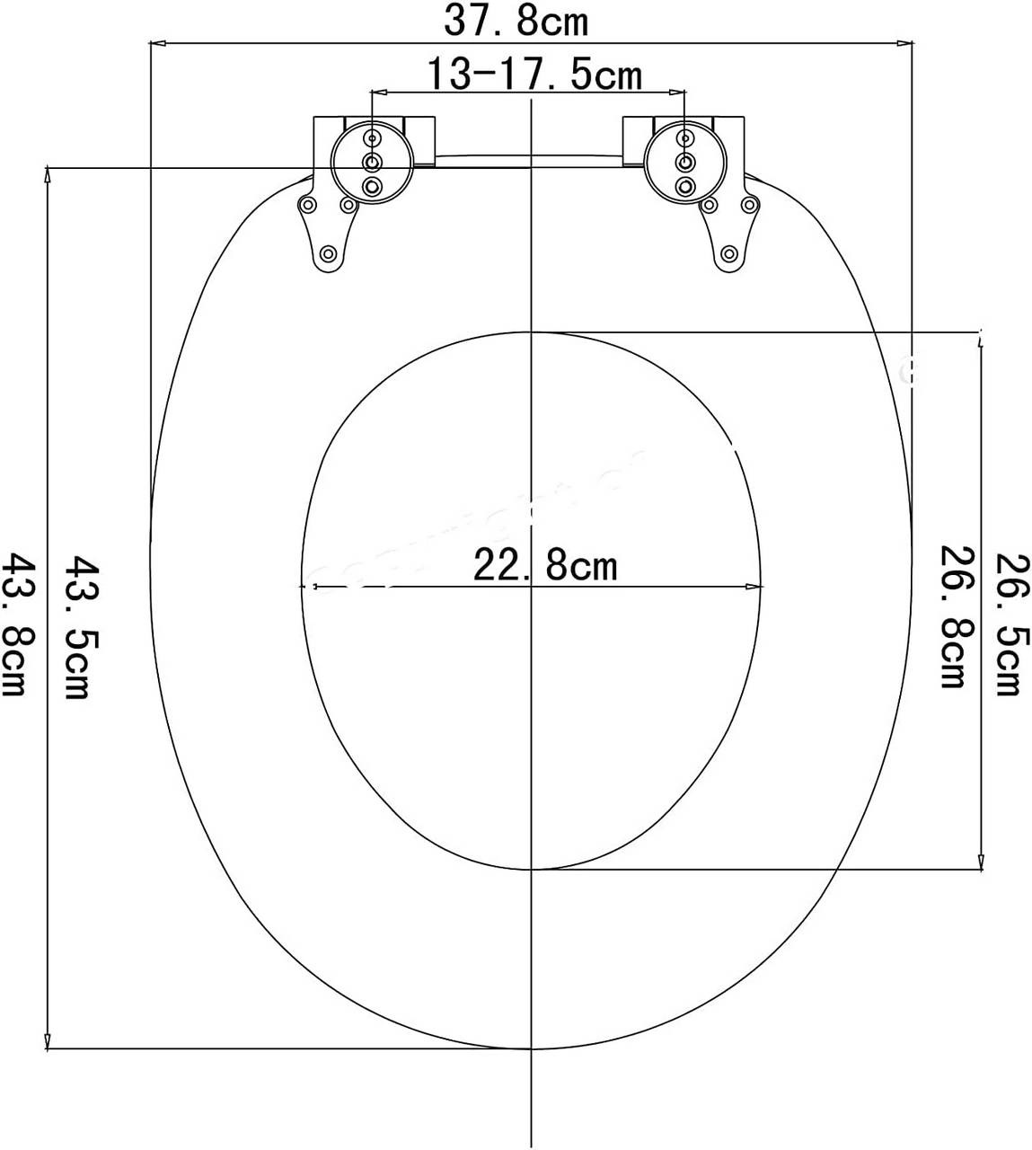 WOLTU Sedile WC Universale in MDF con Meccanismo Soft-Close, Antibatterico e Facile da Montare, a Forma di O
