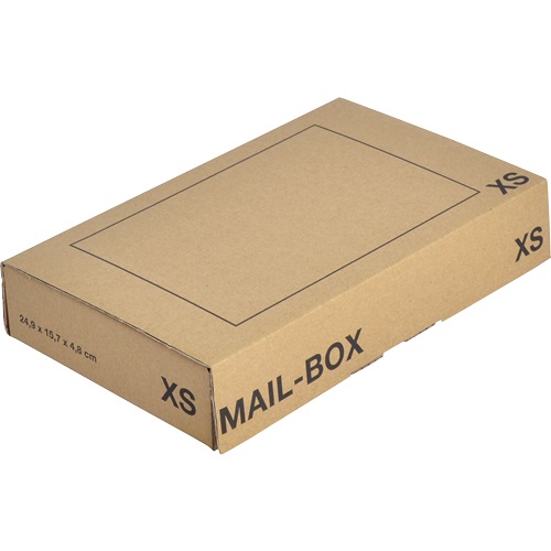 Bong Scatola Postale Avana XS 244x145x43 mm - Confezione da 20 pz, Facile da Montare, Ideale per Spedizioni