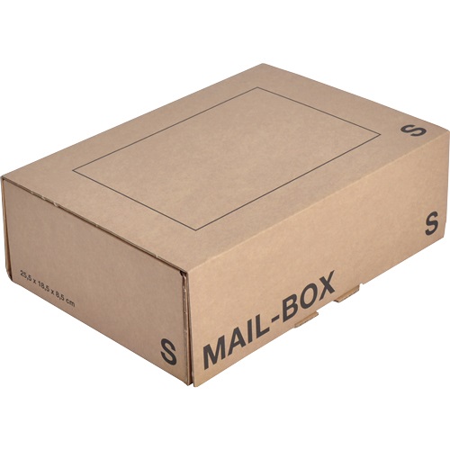 Bong Scatola Postale Avana XS 249x175x79 mm - Conf. 20 pz, Cartone Microonda, Facile Montaggio